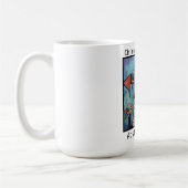 Abstrakte Hunde blau Kaffeetasse (Links)