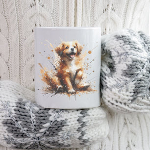 Abstrakte Hunde-Tasse Kaffeetasse