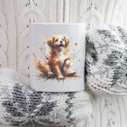 Abstrakte Hunde-Tasse Kaffeetasse