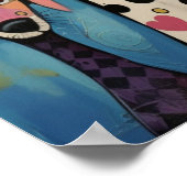 Abstrakte Hundefamilie Minimalistisch wunderschön Poster (Ecke)