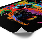 Abstrakte Hundekunst Poster (Ecke)