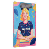 Abstrakte Hundemutter in Rosa Klemmbrett (Rechts)