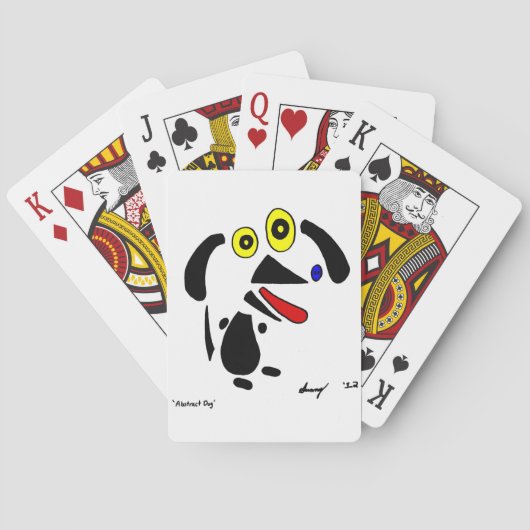 Abstrakte Hundespielkarten Spielkarten (Rückseite)
