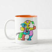Abstrakte HundeTasse von Kunst Denis Gaston Zweifarbige Tasse (Links)