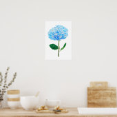 abstrakte Hydrangea Poster (Küche)