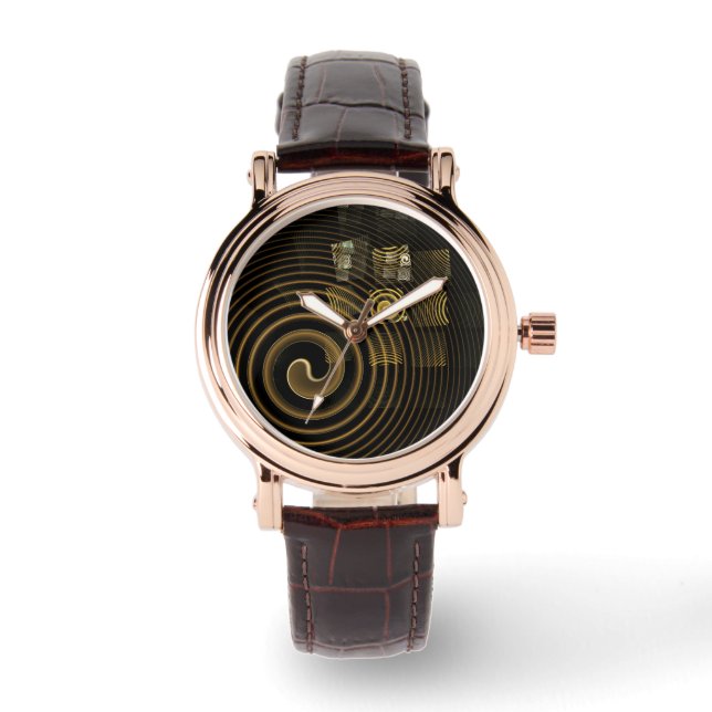 Abstrakte Hypnose Armbanduhr (Vorderseite)