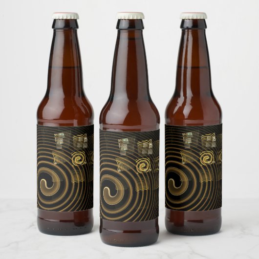 Abstrakte Hypnose Bierflaschenetikett (Flaschen)
