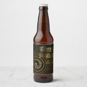 Abstrakte Hypnose Bierflaschenetikett (Vorderseite)
