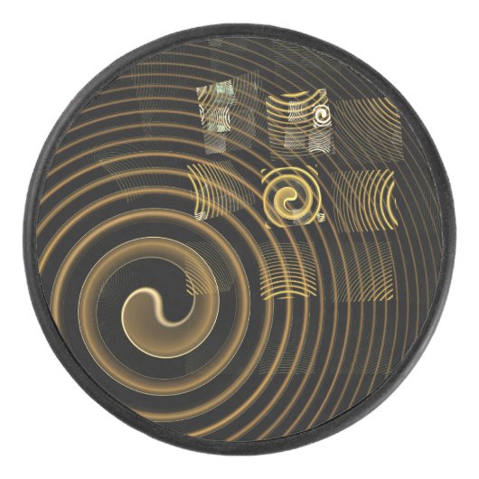 Abstrakte Hypnose Eishockey Puck (Vorderseite)