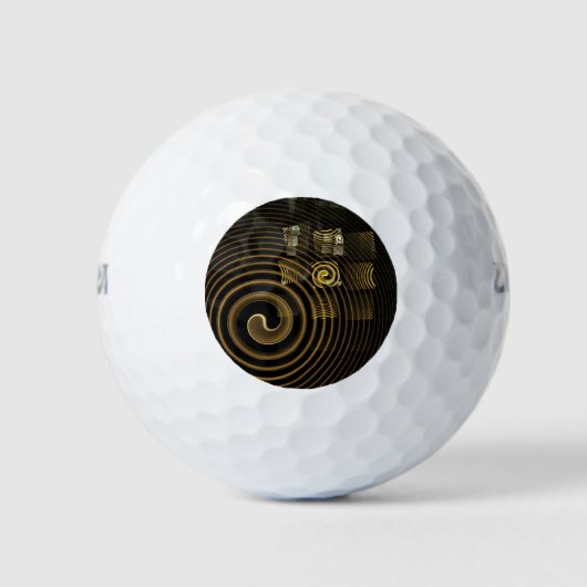 Abstrakte Hypnose Golfball (Vorderseite)