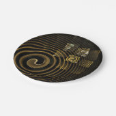 Abstrakte Hypnose Pappteller (Schrägansicht)