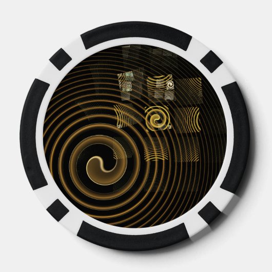 Abstrakte Hypnose Pokerchips (Rückseite)