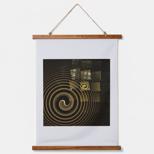 Abstrakte Hypnose Wandteppich Mit Holzrahmen (Vorderseite)