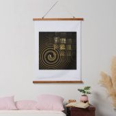 Abstrakte Hypnose Wandteppich Mit Holzrahmen (Schlafzimmer)