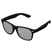 Abstrakte Hypnotisierung Schwarz/Weiß Sonnenbrille (Schrägansicht)