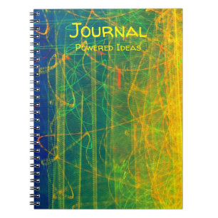 Abstrakte Ideen im elektrischen Journal Notizblock