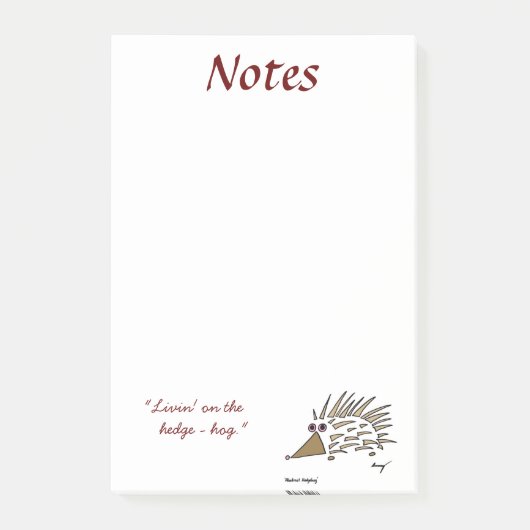 Abstrakte Igel Sticky Notes Post-it Klebezettel (Vorderseite)