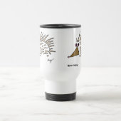 Abstrakte Igels-Reise-Tasse Reisebecher (Mittel)