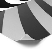 Abstrakte Illusion in Schwarz und Weiß Moderne Kun Poster (Ecke)