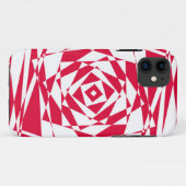 Abstrakte Illusion in Weißrot Case-Mate iPhone Hülle (Rückseite (Horizontal))