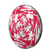 Abstrakte Illusion in Weißrot Dartscheibe (Vorderseite rechts)