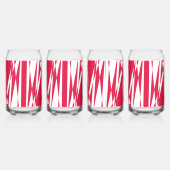 Abstrakte Illusion in Weißrot Dosenglas (Rechts)