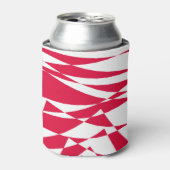 Abstrakte Illusion in Weißrot Dosenkühler (Kanne Vorderseite)