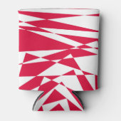 Abstrakte Illusion in Weißrot Dosenkühler (Vorderseite)