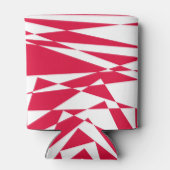 Abstrakte Illusion in Weißrot Dosenkühler (Rückseite)