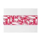 Abstrakte Illusion in Weißrot Einladungsbanderole (Rückseitenbeispiel)