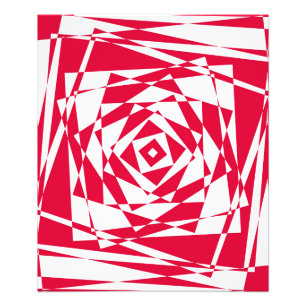 Abstrakte Illusion in Weißrot Fotodruck