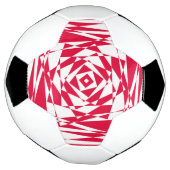 Abstrakte Illusion in Weißrot Fußball (Gedreht)