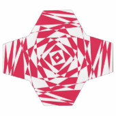 Abstrakte Illusion in Weißrot Fußball (Flach)