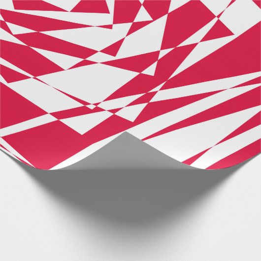 Abstrakte Illusion in Weißrot Geschenkpapier (Ecke)