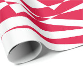 Abstrakte Illusion in Weißrot Geschenkpapier (Rolleneckpunkt)