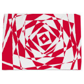 Abstrakte Illusion in Weißrot Große Geschenktüte (Vorderseite)