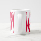 Abstrakte Illusion in Weißrot Jumbo-Tasse (Rückseite)
