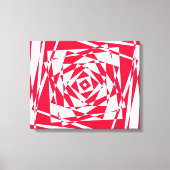 Abstrakte Illusion in Weißrot Leinwanddruck (Vorderseite)