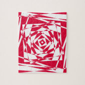 Abstrakte Illusion in Weißrot Puzzle (Vertikal)