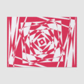 Abstrakte Illusion in Weißrot Seidenpapier (Vorderseite)