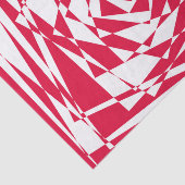 Abstrakte Illusion in Weißrot Seidenpapier (Ausschnitt)