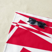 Abstrakte Illusion in Weißrot Strandtuch (Beispiel)