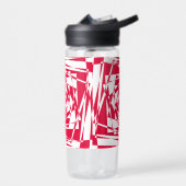 Abstrakte Illusion in Weißrot Trinkflasche (Links)