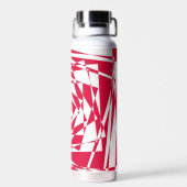 Abstrakte Illusion in Weißrot Trinkflasche (Rückseite)