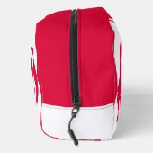 Abstrakte Illusion in Weißrot Waschbeutel (Rechts)