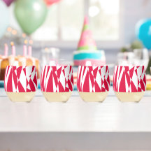 Abstrakte Illusion in Weißrot