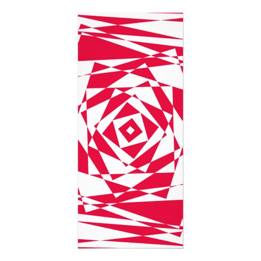 Abstrakte Illusion in Weißrot Werbekarte (Vorne)
