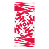 Abstrakte Illusion in Weißrot Werbekarte (Hinten)