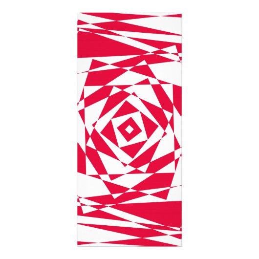 Abstrakte Illusion in Weißrot Werbekarte (Hinten)