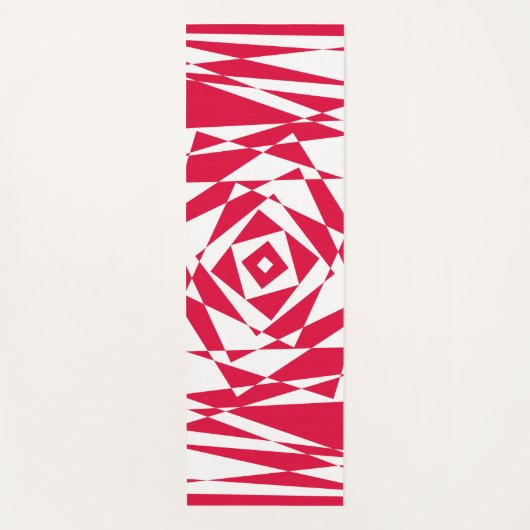 Abstrakte Illusion in Weißrot Yogamatte (Vorderseite)